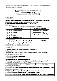 Giáo án Sinh học 6 - Tuần 22 - Năm học 2020-2