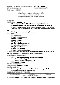Giáo án Sinh học 6 - Tuần 23 - Năm học 2020-2