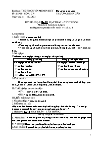 Giáo án Sinh học 6 - Tuần 24 - Năm học 2020-2