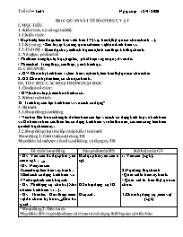 Giáo án Sinh học 6 - Tuần 3 - Năm học 2020-20