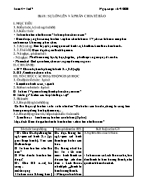 Giáo án Sinh học 6 - Tuần 4 - Năm học 2020-20
