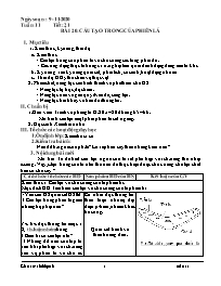 Giáo án Sinh học Lớp 6 - Tuần 11 - Năm học 20