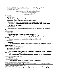 Giáo án Sinh học Lớp 6 - Tuần 20 - Năm học 20