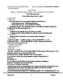 Giáo án Sinh học Lớp 6 - Tuần 21 - Năm học 20