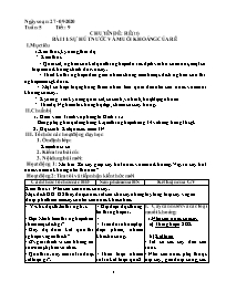 Giáo án Sinh học Lớp 6 - Tuần 5 - Năm học 202