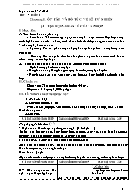 Giáo án Số học 6 - Tuần 1 - Năm học 2019-2020