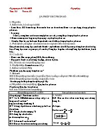 Giáo án Số học 6 - Tuần 28 - Năm học 2018-201