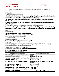 Giáo án Số học 6 - Tuần 29 - Năm học 2018-201