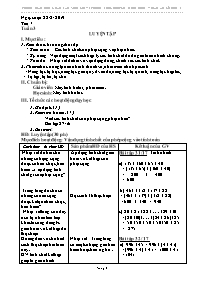 Giáo án Số học 6 - Tuần 3 - Năm học 2019-2020