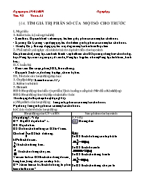 Giáo án Số học 6 - Tuần 32 - Năm học 2018-201