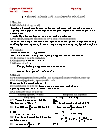 Giáo án Số học 6 - Tuần 33 - Năm học 2018-201