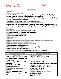 Giáo án Số học 6 - Tuần 34 - Năm học 2018-201