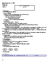 Giáo án Tiếng Anh 6 - Week 20, Period 59+60 -