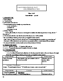 Giáo án Tiếng Anh 6 - Week 24, Unit 11+12 - N
