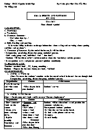 Giáo án Tiếng Anh 6 - Week 25 - Năm học 2020-
