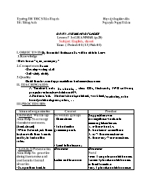 Giáo án Tiếng Anh 6 - Week 5 - Nguyễn Ngọc Tr