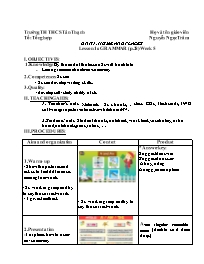 Giáo án Tiếng Anh 6 - Week 5, Unit 1: Home an