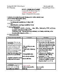 Giáo án Tiếng Anh 6 - Week 6 - Nguyễn Ngọc Tr