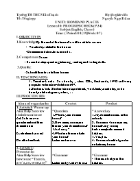 Giáo án Tiếng Anh 6 - Week 7 - Nguyễn Ngọc Tr