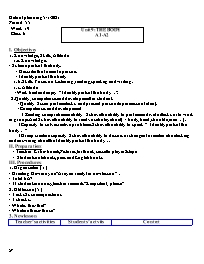 Giáo án Tiếng Anh Lớp 6 - Week 19 - Năm học 2