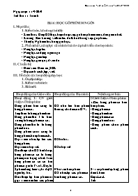 Giáo án Tin học 6 - Tuần 6 - Năm học 2019-202