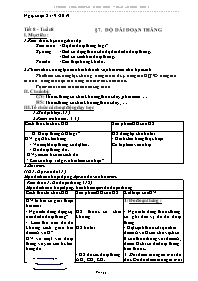 Giáo án Toán 6 (Hình học) - Tiết 8, Bài 7: Độ