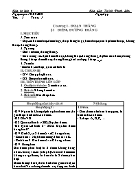 Giáo án Toán 6 - Tiết 1, Bài 1: Điểm, đường t