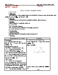Giáo án Toán 6 - Tiết 18, Bài 4: Vẽ góc cho b