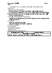 Giáo án Toán 6 - Tiết 4, Bài: Số phân tử của