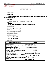 Giáo án Toán 6 - Tuần 13 - Năm học 2018-2019 