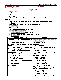 Giáo án Toán 6 - Tuần 16 - Năm học 2018-2019 