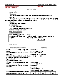 Giáo án Toán 6 - Tuần 17 - Năm học 2018-2019 