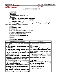 Giáo án Toán 6 - Tuần 20 - Năm học 2018-2019 
