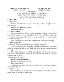 Giáo án Toán 6 - Tuần 20 - Năm học 2023-2024