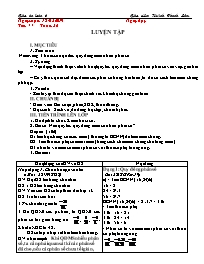 Giáo án Toán 6 - Tuần 26 - Năm học 2018-2019 