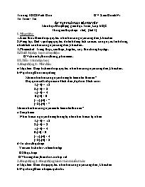 Giáo án Toán 6 - Tuần 26 - Năm học 2021-2022