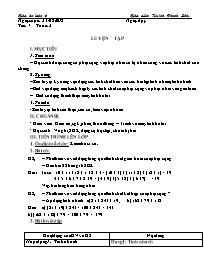 Giáo án Toán 6 - Tuần 3 - Năm học 2018-2019 -