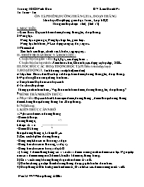 Giáo án Toán 6 - Tuần 32 - Năm học 2021-2022 