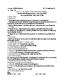 Giáo án Toán 6 - Tuần 34 - Năm học 2021-2022 