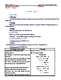 Giáo án Toán 6 - Tuần 4 - Năm học 2018-2019 -