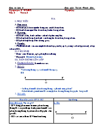 Giáo án Toán 6 - Tuần 5, Tiết 5: Tia - Năm họ