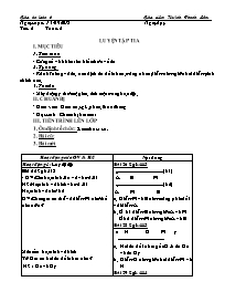 Giáo án Toán 6 - Tuần 6, Tiết 6: Luyện tập Ti