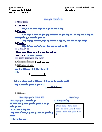 Giáo án Toán 6 - Tuần 7, Tiết 7: Đoạn thẳng -