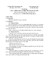 Giáo án Toán Lớp 6 - Tuần 12 - Năm học 2023-2