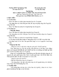 Giáo án Toán Lớp 6 - Tuần 13 - Năm học 2023-2