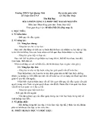 Giáo án Toán Lớp 6 - Tuần 14 - Năm học 2023-2