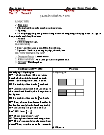 Giáo án Toán Lớp 6 - Tuần 24 - Năm học 2018-2