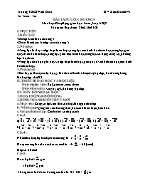 Giáo án Toán Lớp 6 - Tuần 27 - Năm học 2021-2