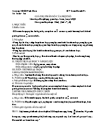 Giáo án Toán Lớp 6 - Tuần 33 - Năm học 2021-2