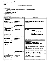 Giáo án Tự chọn môn Tiếng Anh 6 - Week 23, Pe